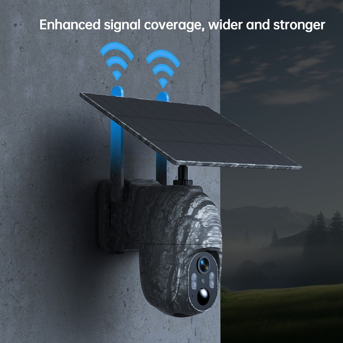 Solar Powered 4G LTE Trail Camera with Night Vision & SIM Card - 2 Pack