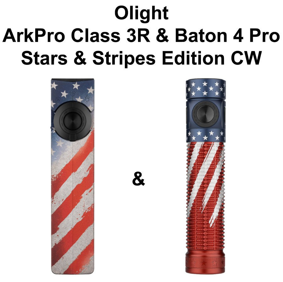 Olight Baton 4 Pro Stars & Stripes Edition CW Dual Switch EDC Flashlight 1600 Lumens