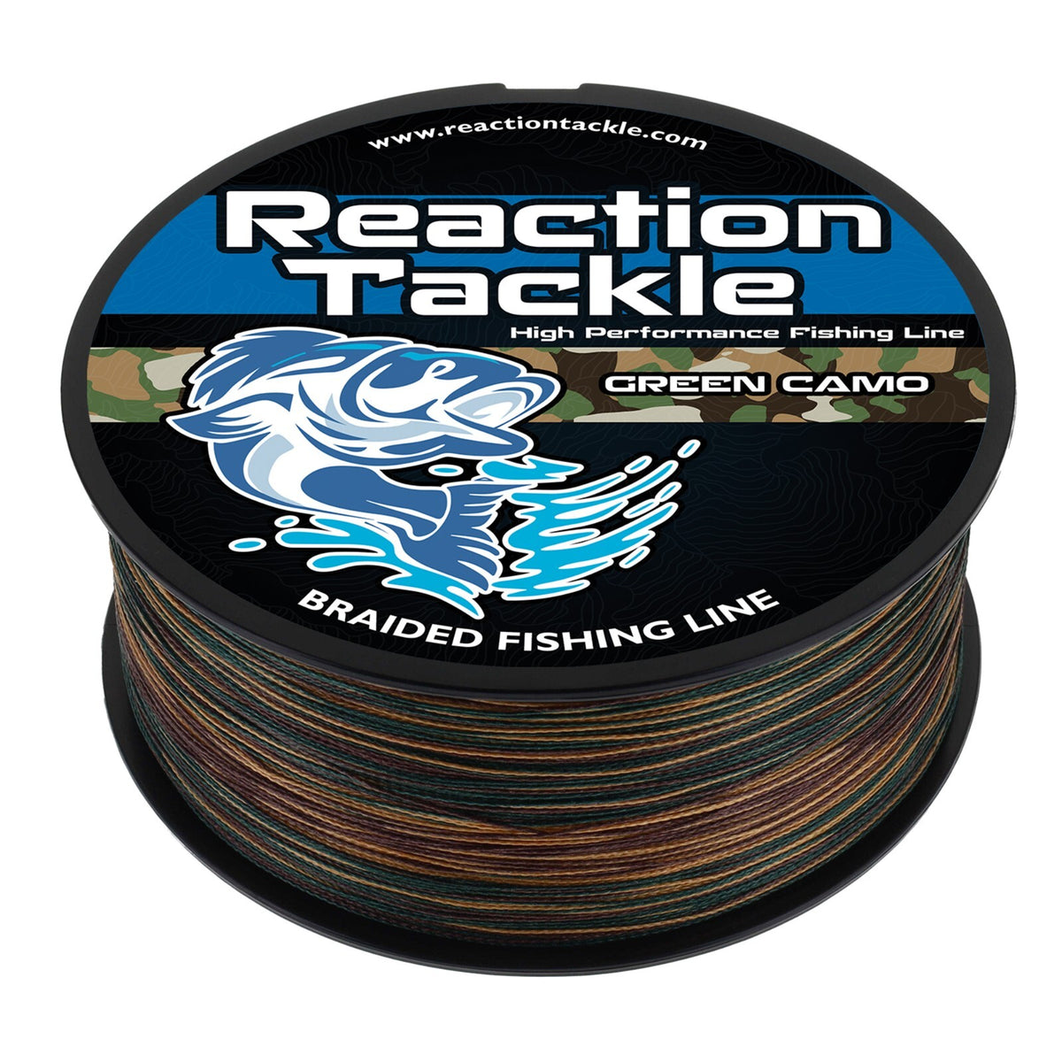 Braided Fishing Line Green Camo - Multiple Sizes & Lengths for Saltwater & Freshwater