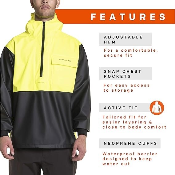 Men's Waterproof Rain Jacket Anorak for Fishing & Outdoor Adventures