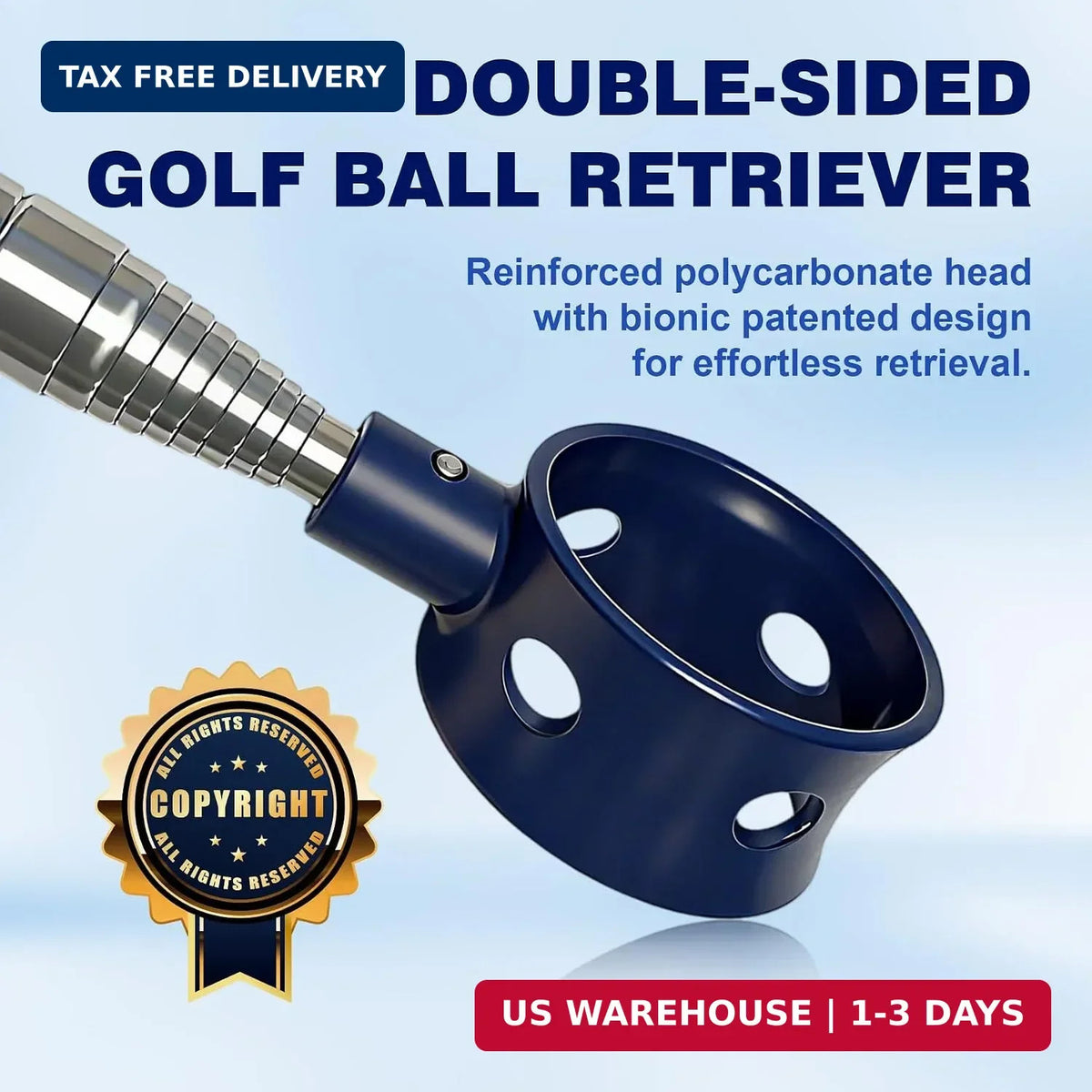 Telescopic Golf Ball Retriever 9-20Ft Water Pond Grabber Tool