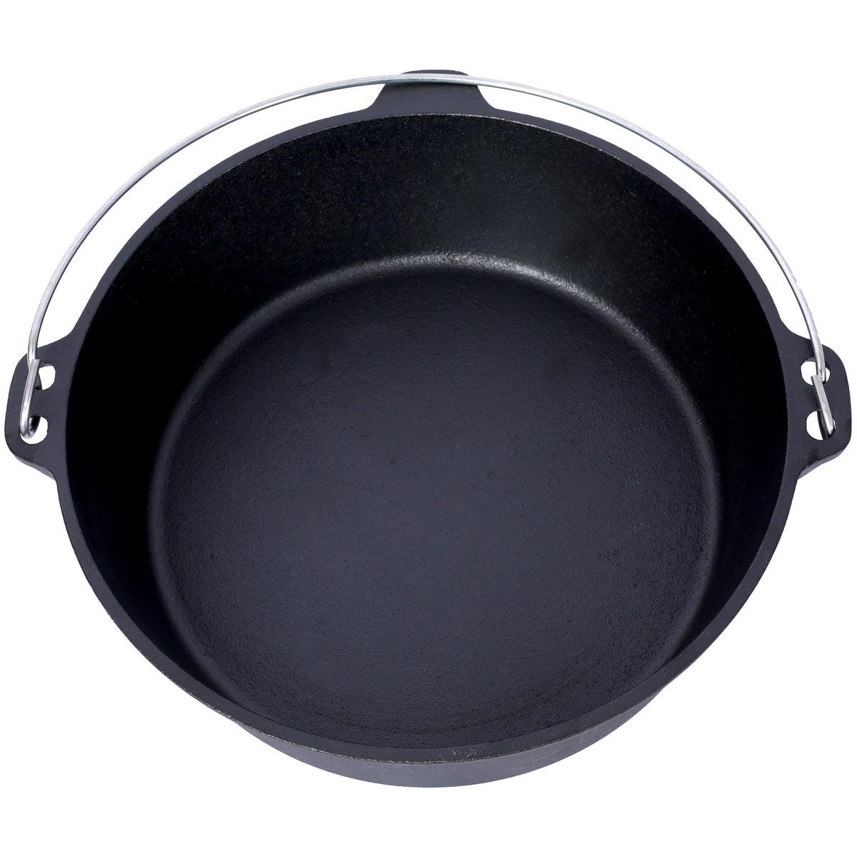 12Qt Cast Iron Dutch Oven with Skillet Lid & Legs for Camping BBQ
