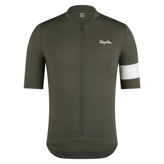 Men's Lightweight Cycling Jersey - Core Series, Breathable, Green/White, Large