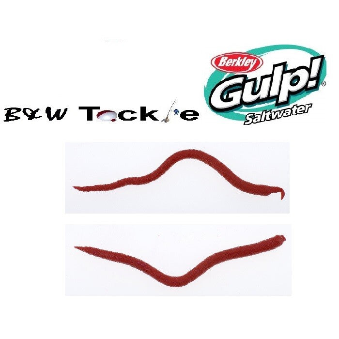 Saltwater Bloodworm Soft Bait for Fishing - Gulp! Extreme Scent, 2 Colors