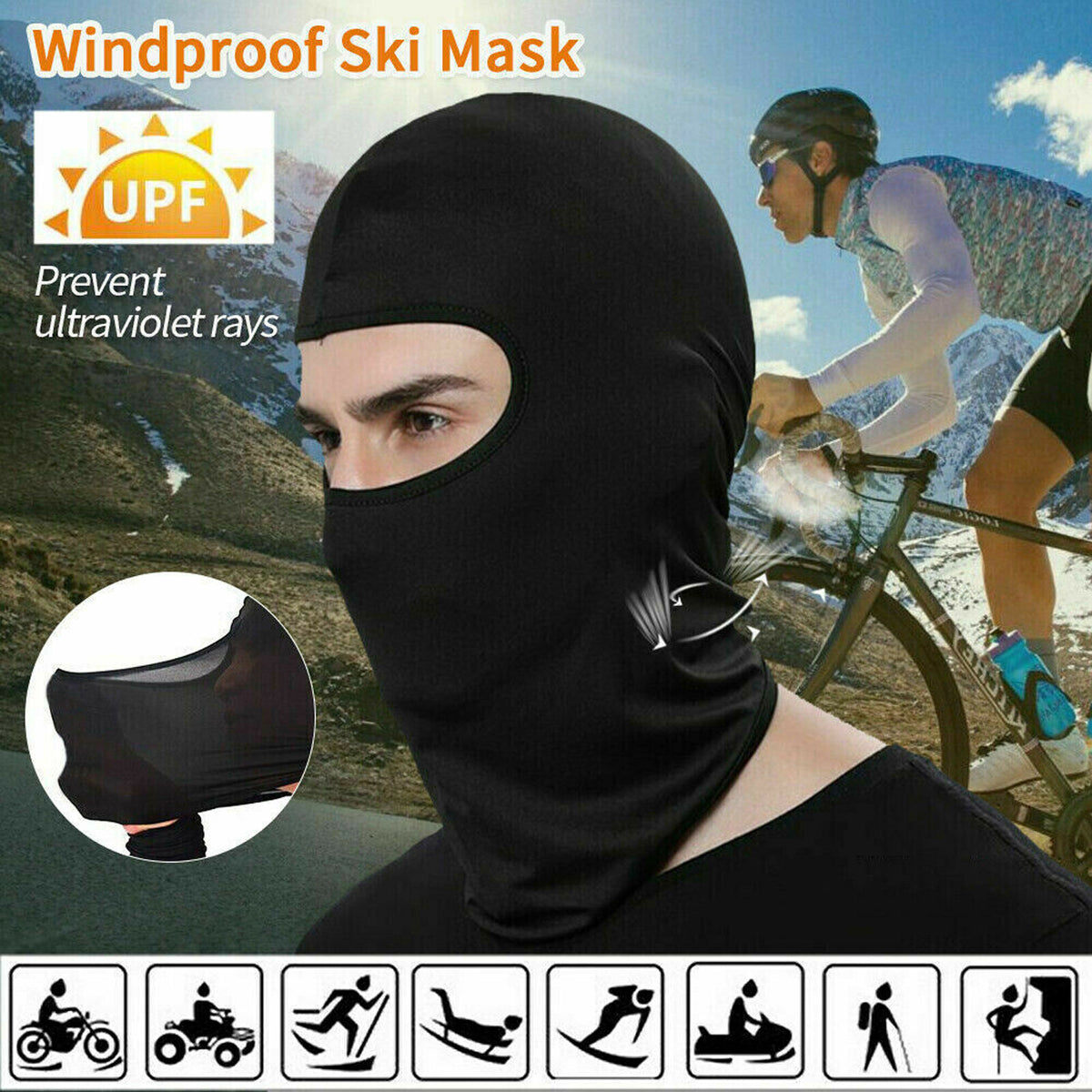 Balaclava Tactical Ski Mask UV Protection Face Cover for Men Women