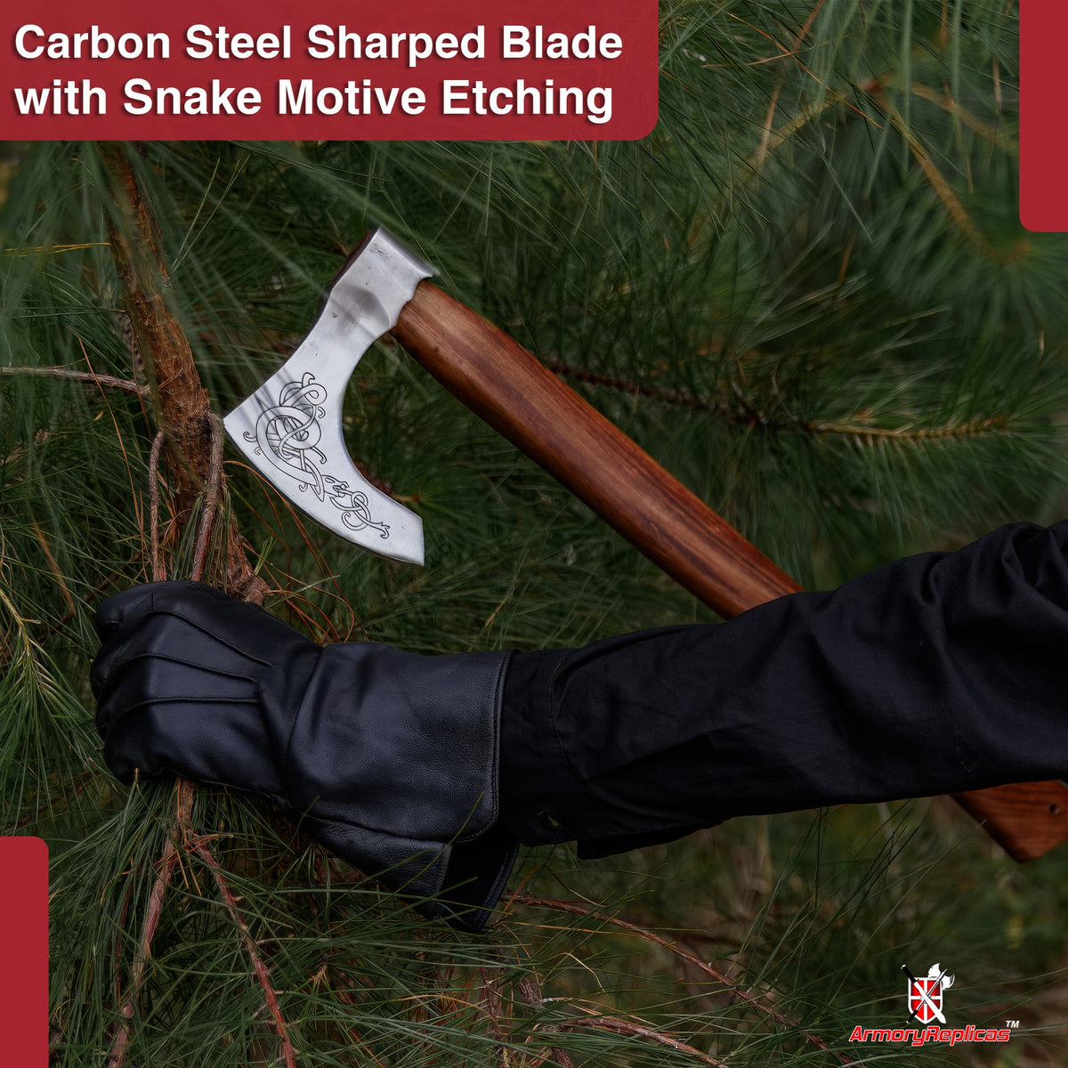 Medieval Warrior Shield Maiden Axe with Sheesham Handle and Steel Blade