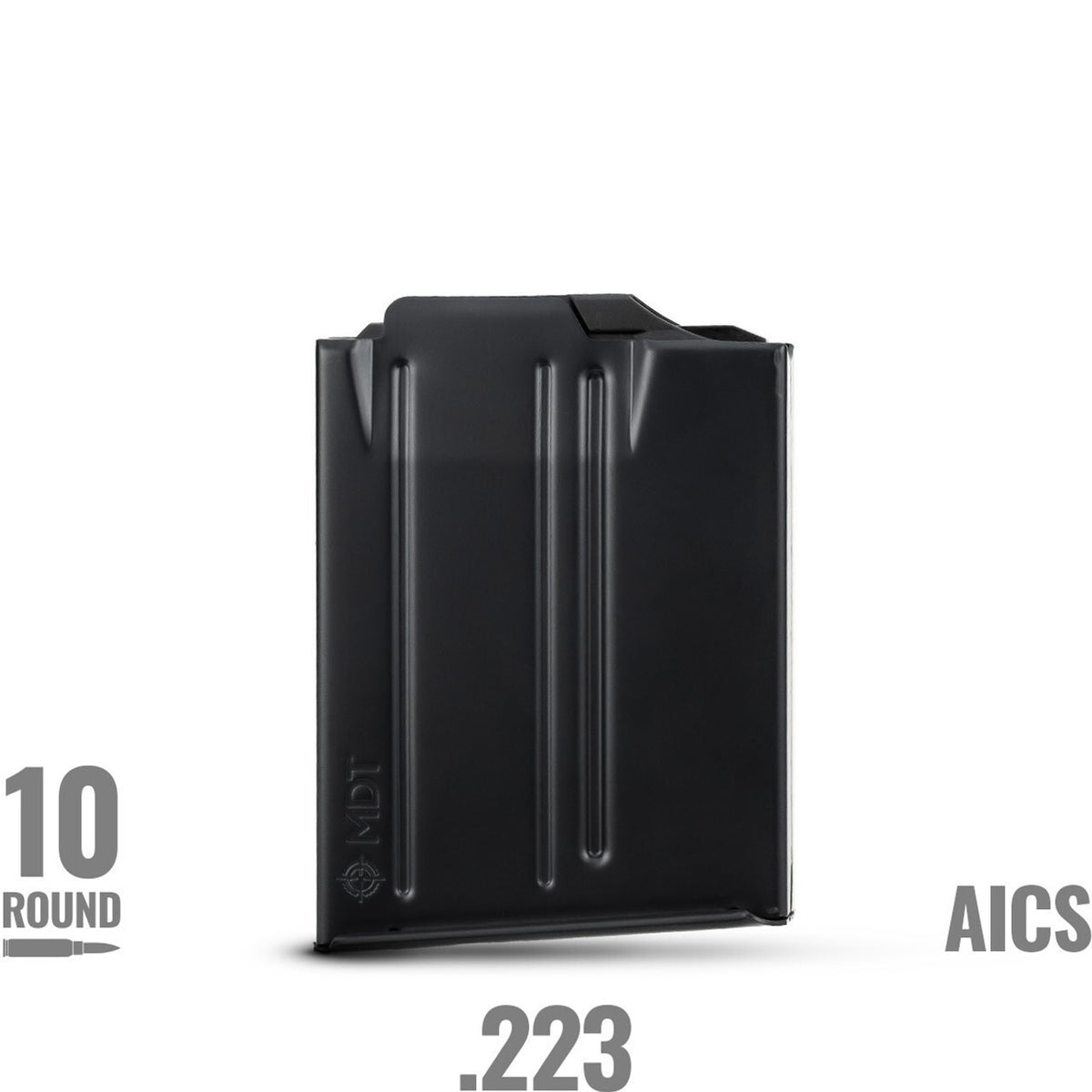 Metal AICS Magazine 10rd for 223 Remington Black - MDT Chassis Compatible