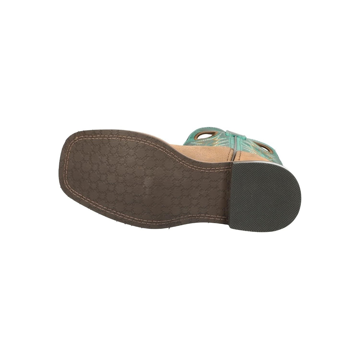 Kids Western Leather Boots with Square Toe and Block Heel