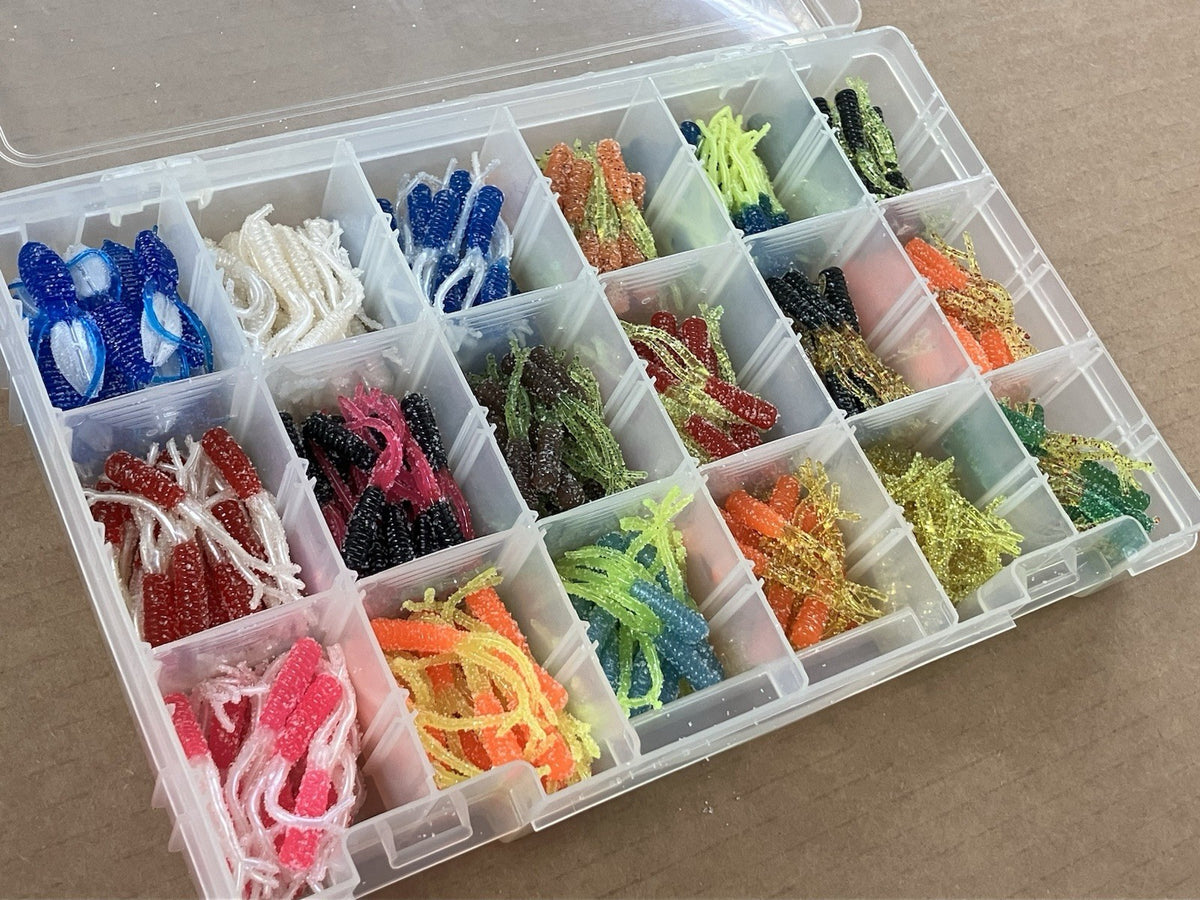 340 Pc Crappie Fishing Lure Kit with Free Tackle Box & Beavers - High-Quality Assortment
