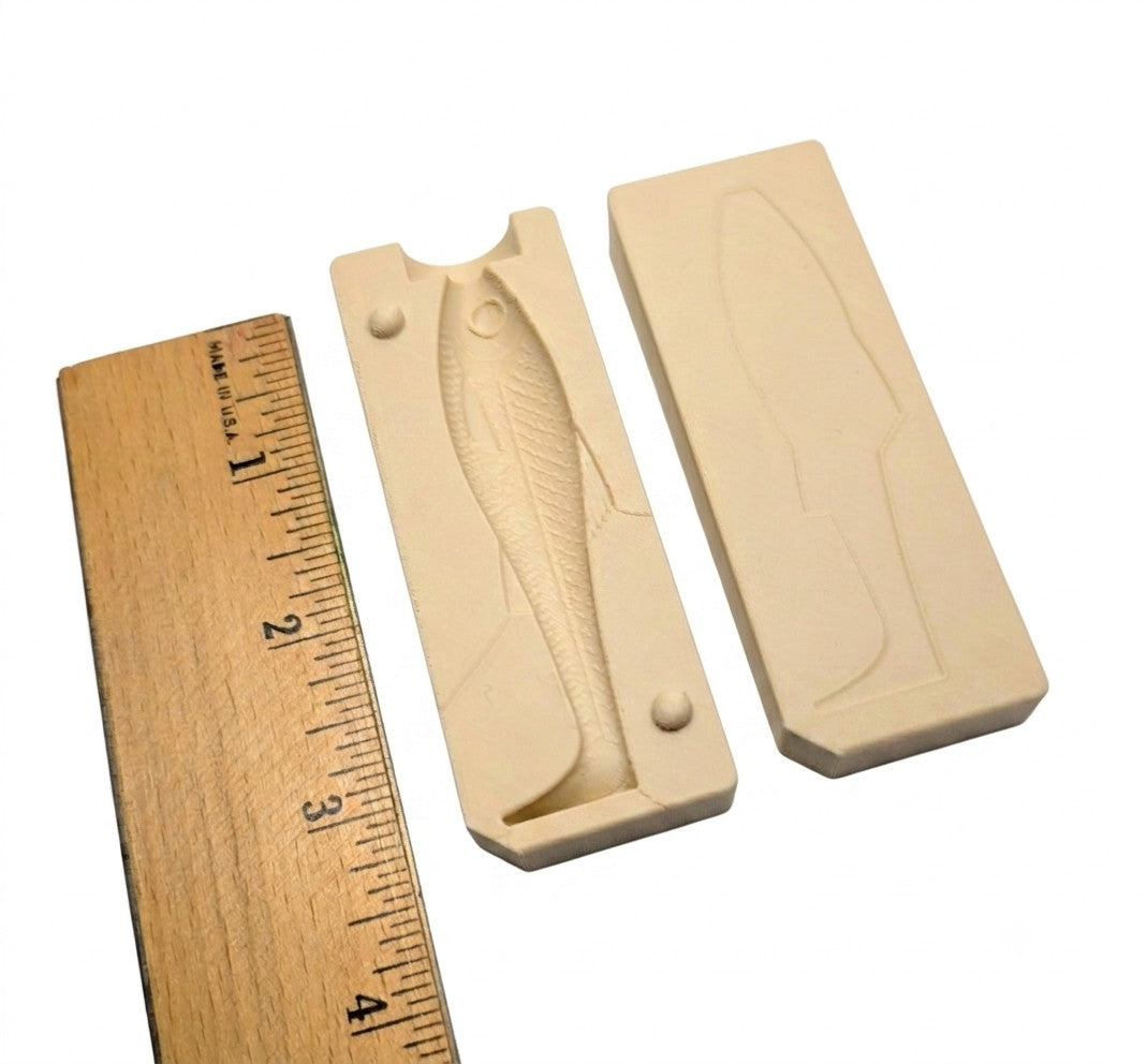 3-Inch Realistic Paddle Tail Soft Plastic Fishing Lure Mold