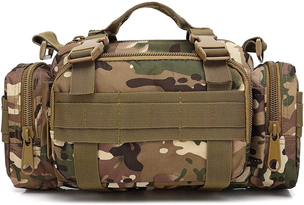 Military Tactical Waist Bag Outdoor Camping Fishing Pouch with Multiple Compartments