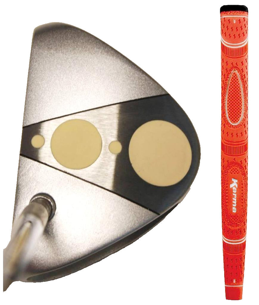 Men's 34-Inch Stroke Master Golf Putter - Orange Mallet Club