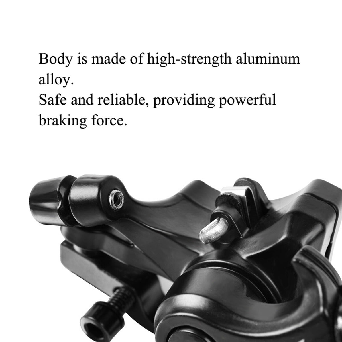 Mechanical Disc Brake Caliper Set for Mountain and Folding Bikes - 160mm Black