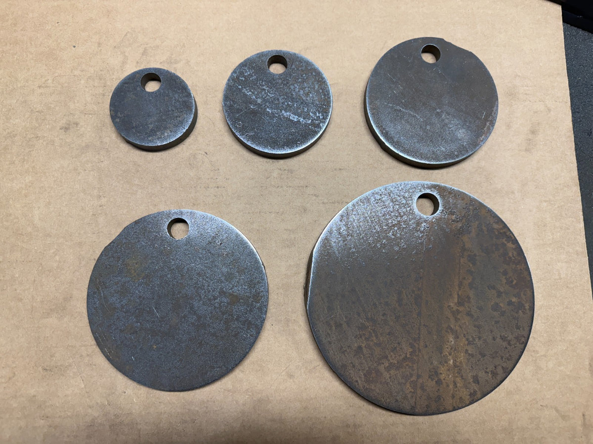 AR500 Steel Targets Set of Five 3-8 Inch Circles for Shooting Practice