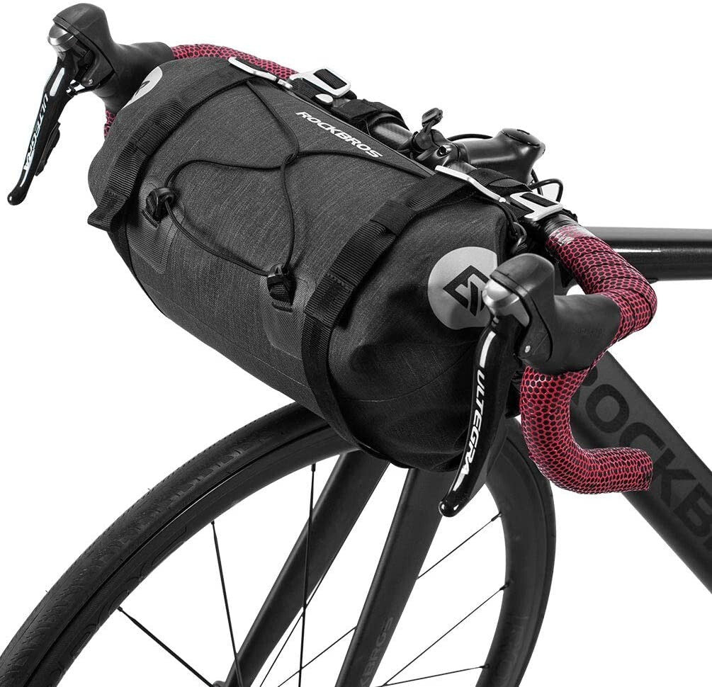 Waterproof Bike Handlebar Bag 14L - Cycling Front Roll Bag for Bikepacking
