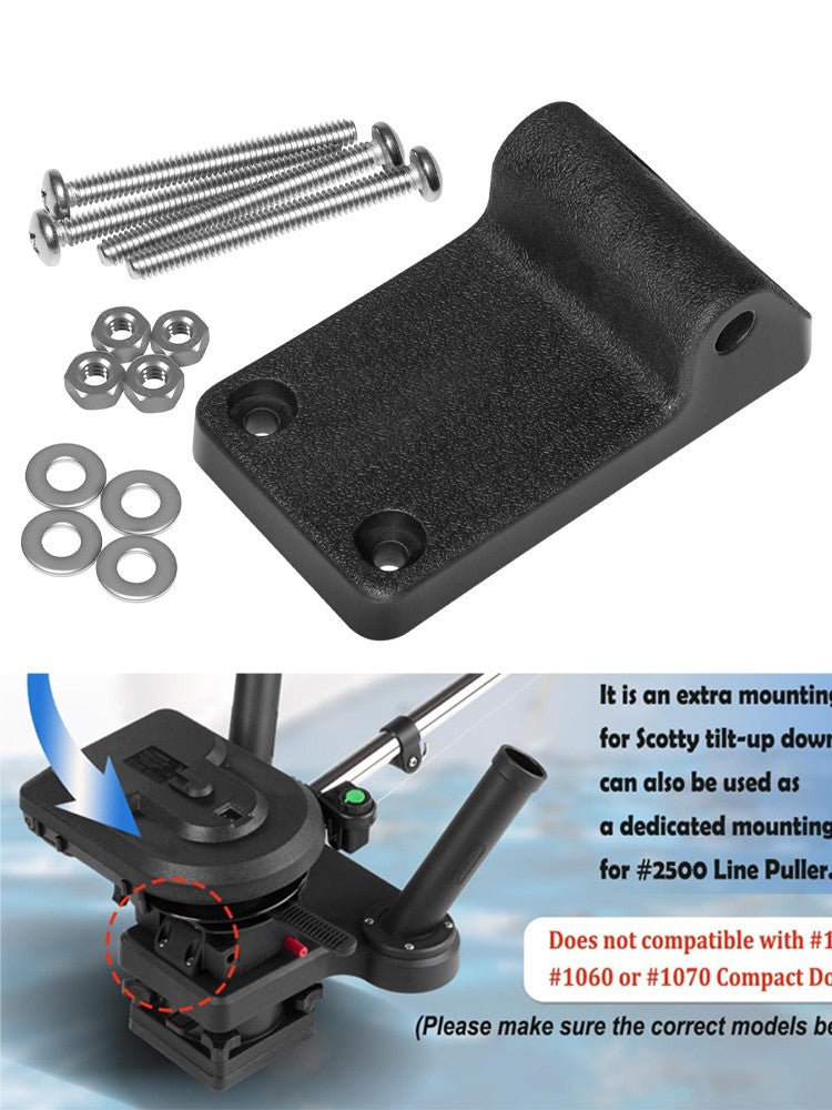 Tilt-Up Mount Bracket for Scotty Downrigger Models 1080-1116, Line Puller 2500