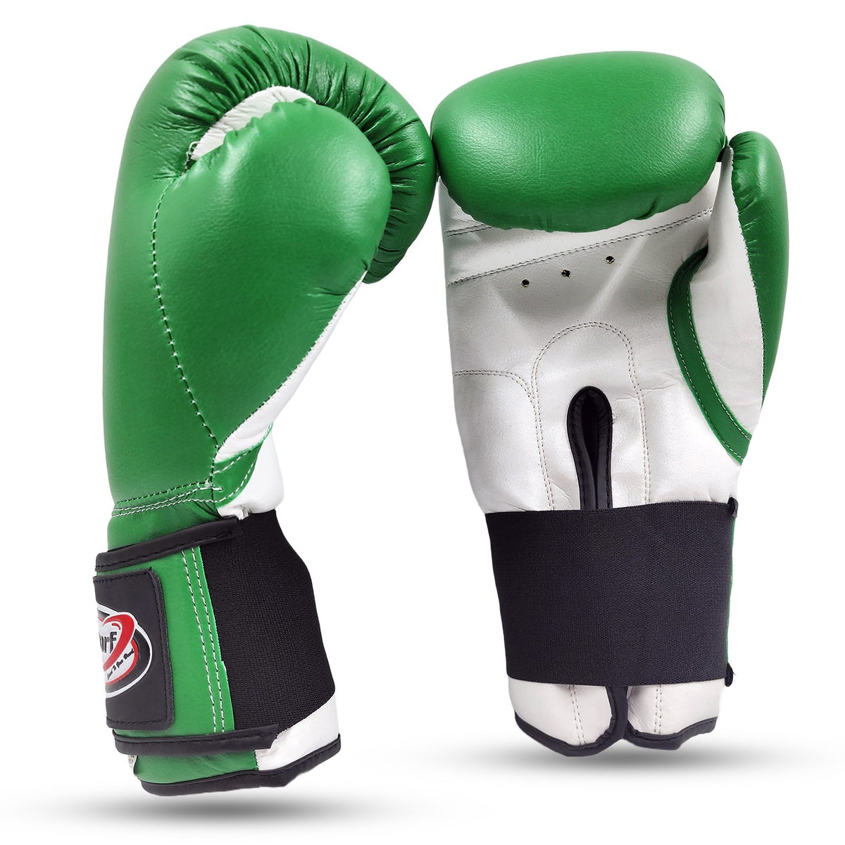 Green Vinyl Boxing Gloves for Men - Heavy Bag, Sparring, MMA Training