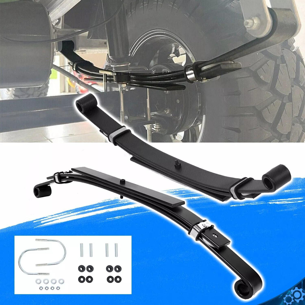Heavy Duty Rear 3 Leaf Spring Kit for Club Car DS Golf Cart 1981-Present