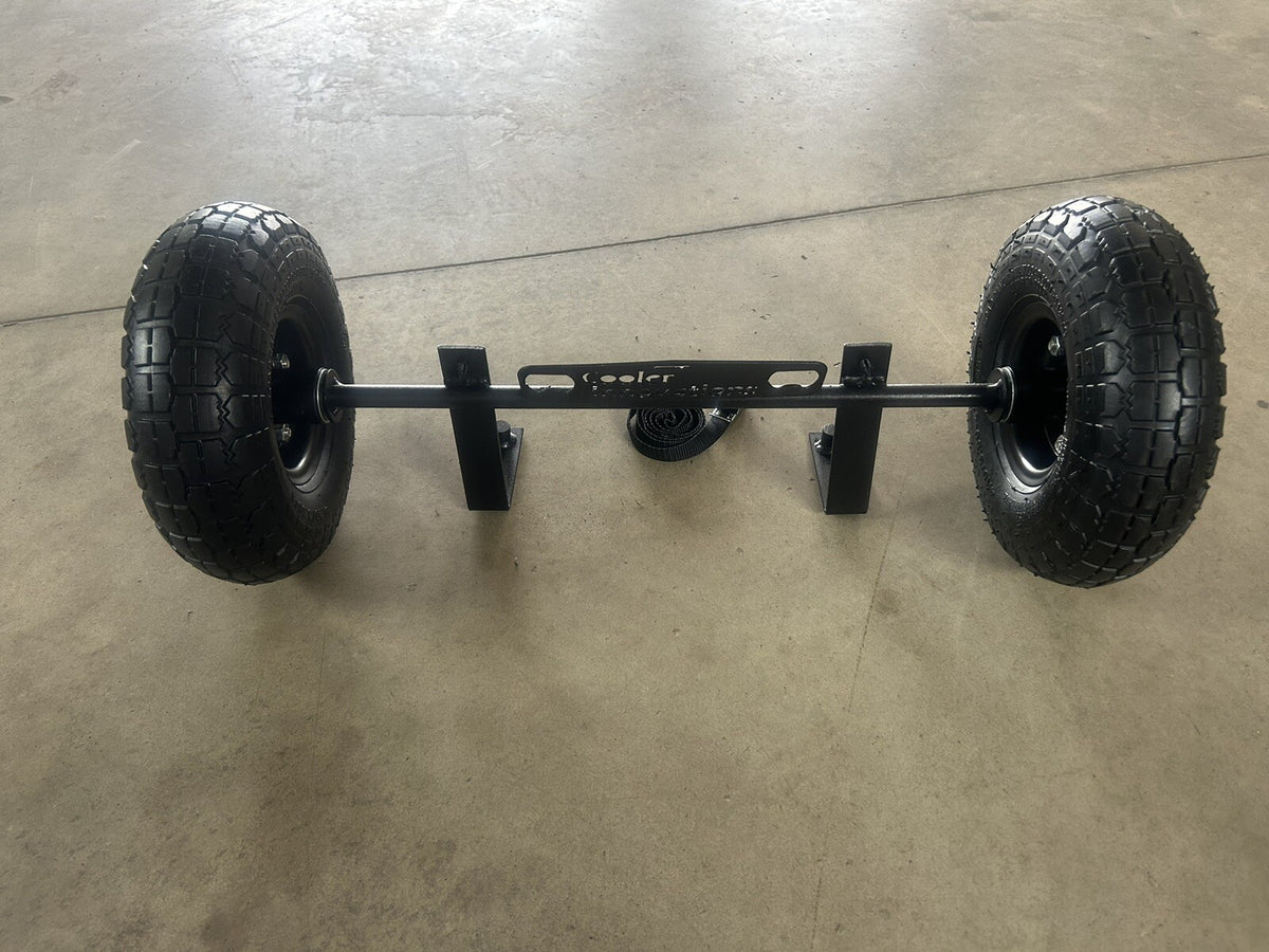 Wheel Tire Axle Kit for Cabels 60 Cooler - Black Steel, Easy Install