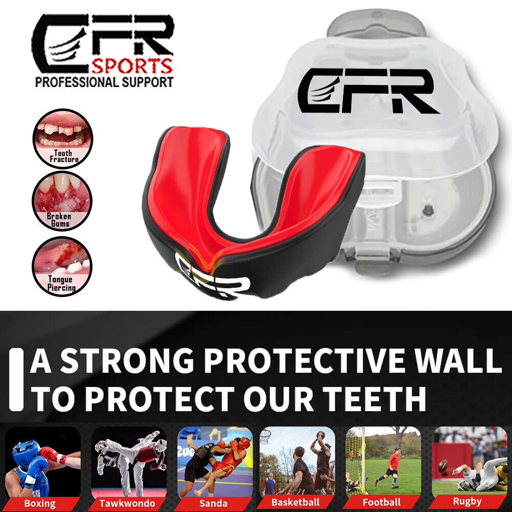 Gel Gum Mouth Guard Shield Case for Teeth Grinding Boxing MMA Sports Protection
