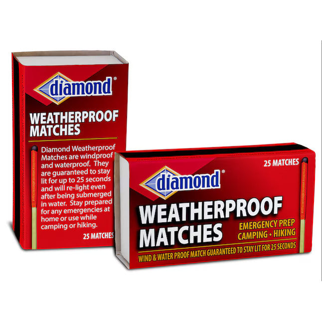 6-Pack Waterproof Weatherproof Matches for Camping and Survival - 150 Total
