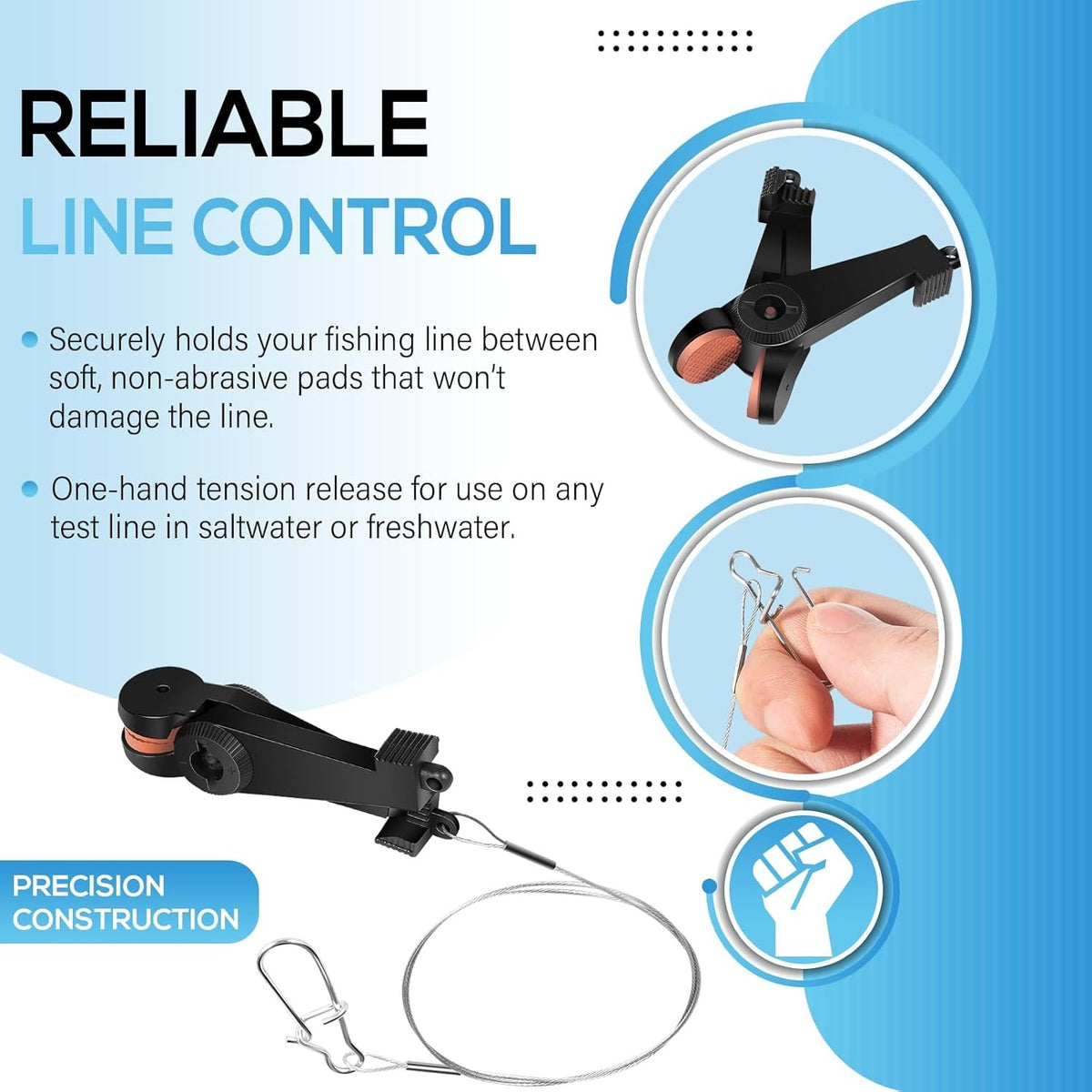 Universal Line Release for Fishing Downriggers - Adjustable Tension 2-22 lbs - 2 Pack