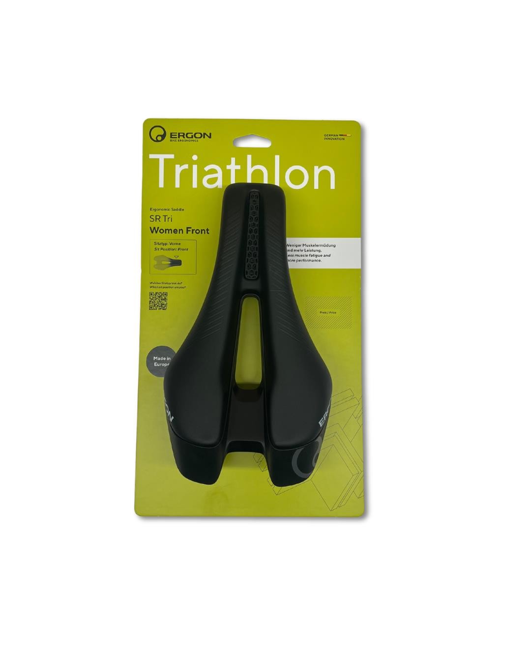 Women’s Triathlon Road Saddle with TiNox Rails - Black, 240mm