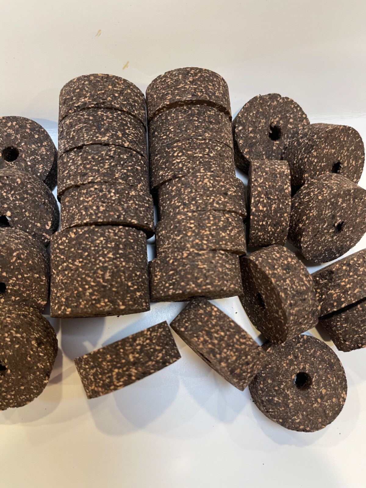 Natural Cork Rings 1 1/4 Inch - Micro Flake Burnt and Burl Handles