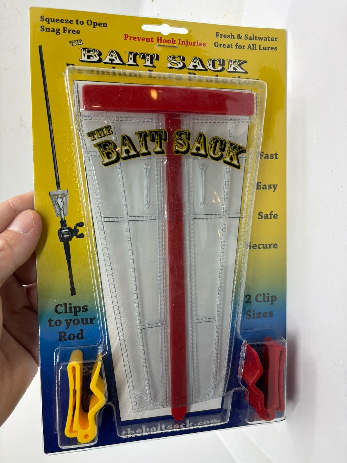 Medium Clear Protective Bait Sack for Fishing Lures with Clips