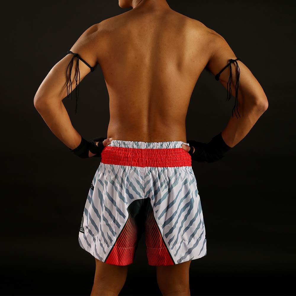 Muay Thai Shorts Tiger Design Lightweight Microfiber Training Kickboxing Gear