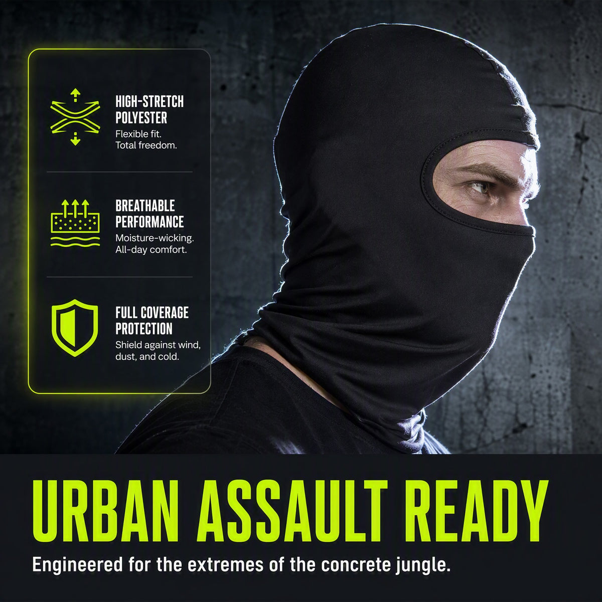 Lightweight Full Face Balaclava Ski Mask for Cycling & Motorcycling