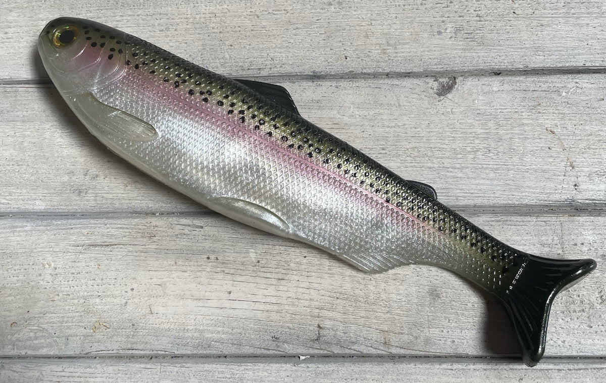 10-Inch Weedless Trout Swimbait with Subtle Tail Action - Stock Color