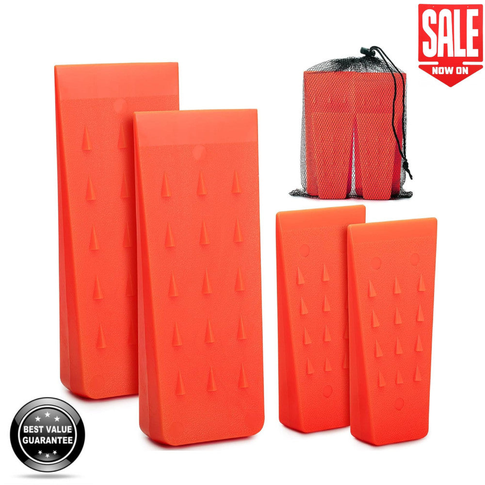 Tree Felling Wedges Set - 4 Pack Heavy-Duty Wood Splitting & Tree Cutting Tools