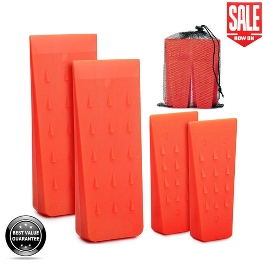 Tree Felling Wedges Set - 4 Pack Heavy-Duty Wood Splitting & Tree Cutting Tools
