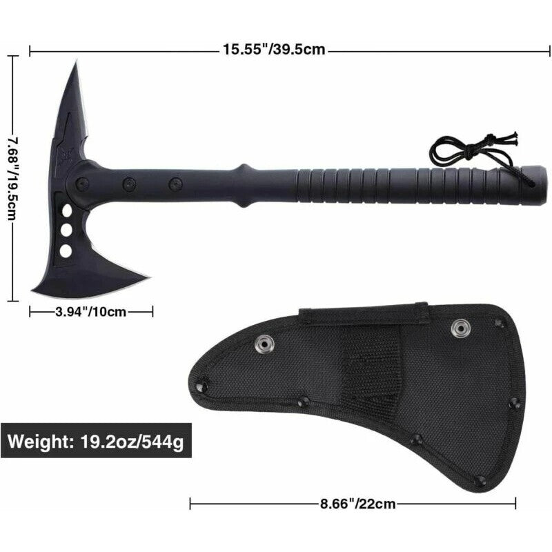 16-Inch Tactical Survival Axe with Sheath - Multi-Style Camping & Hunting Tool