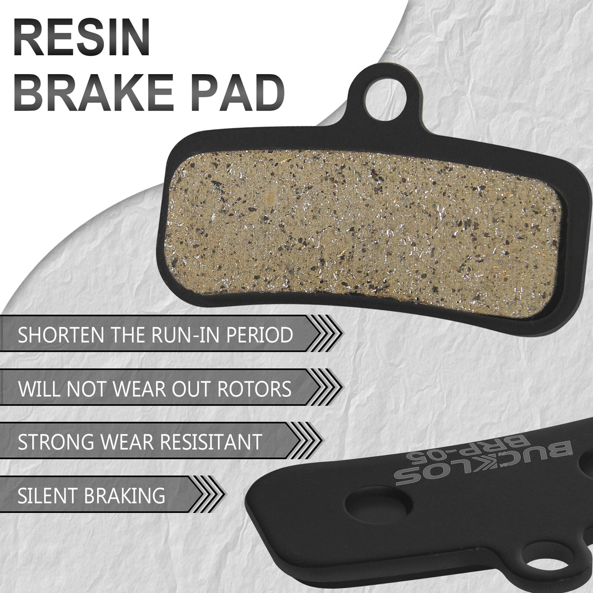 2 Pairs MTB Disc Brake Pads Resin for Shimano D02S D03S Tektro HD-M735