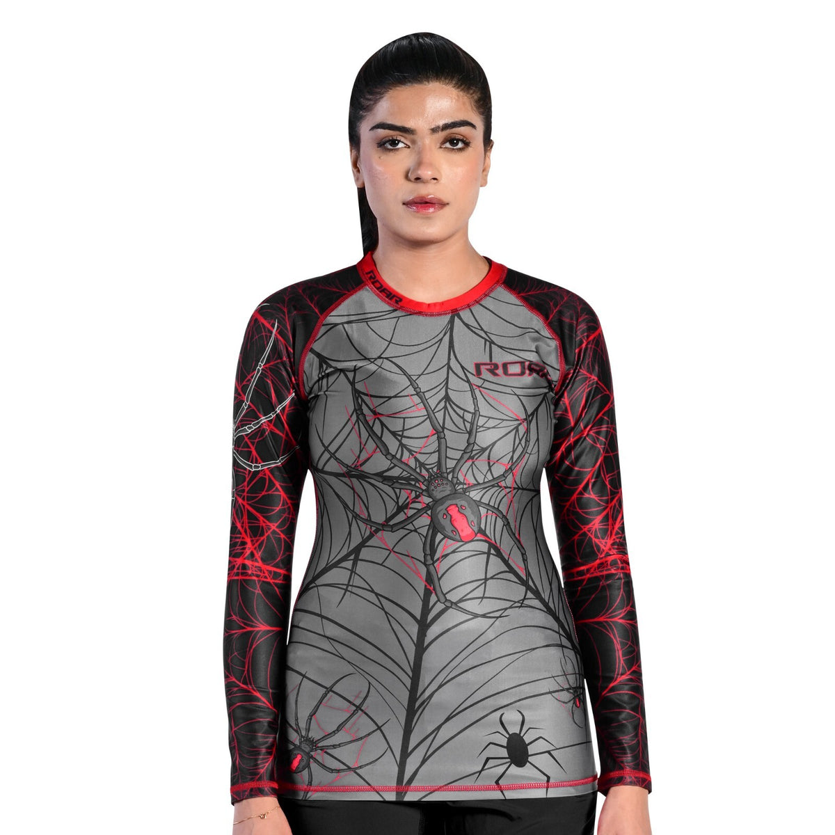 Long Sleeve MMA Rash Guard for Women Compression Fight Wear BJJ Wrestling