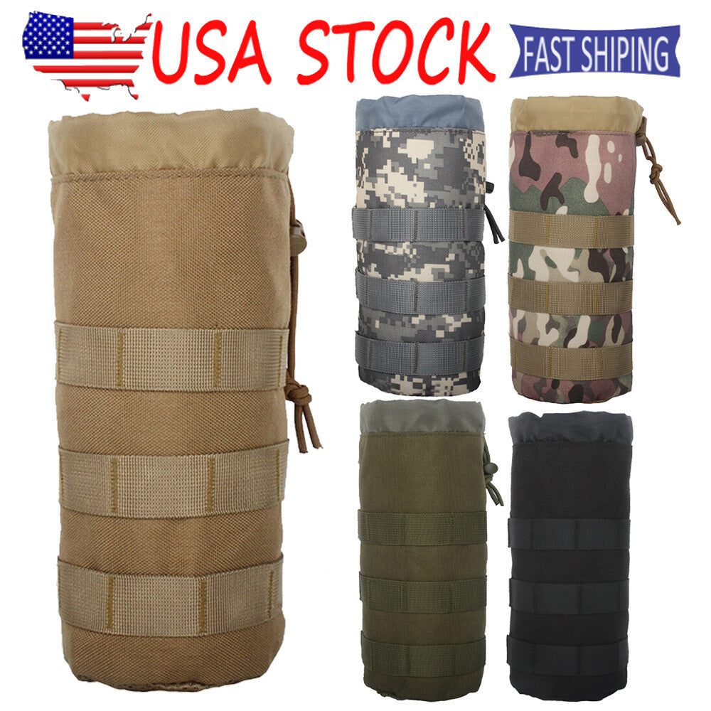 35oz Outdoor Tactical Water Bottle Pouch Hiking Belt Holder Military Gear