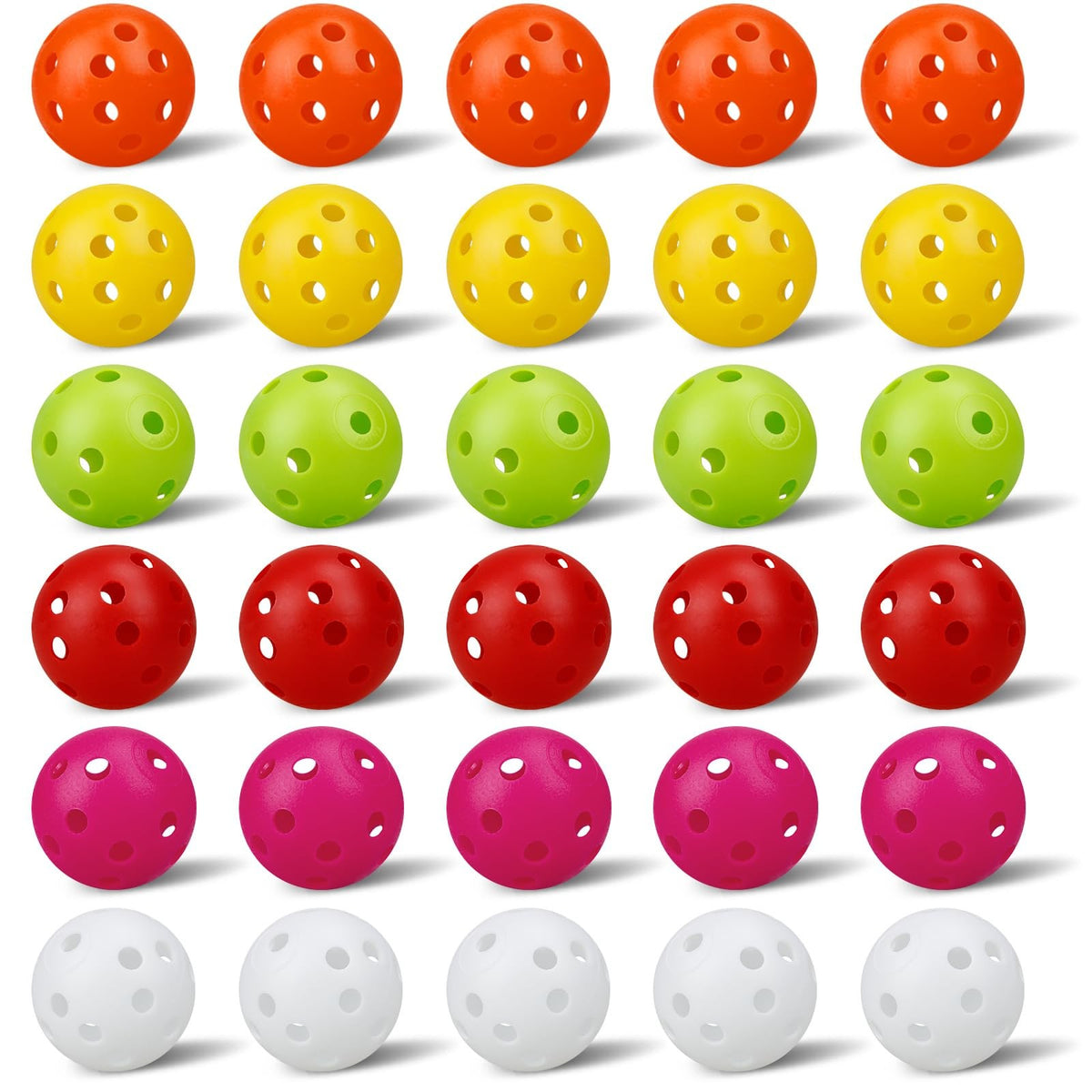 30 Pack Practice Golf Balls - Lightweight, High Visibility, Safe for Backyard & Training
