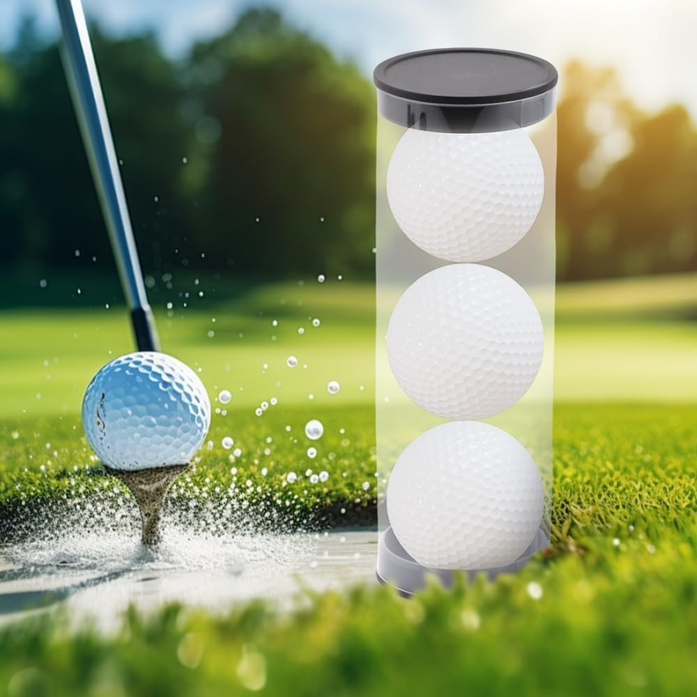 5 Pack Golf Ball Storage Cases - Clear PVC Tubes with Caps for Golf & Travel