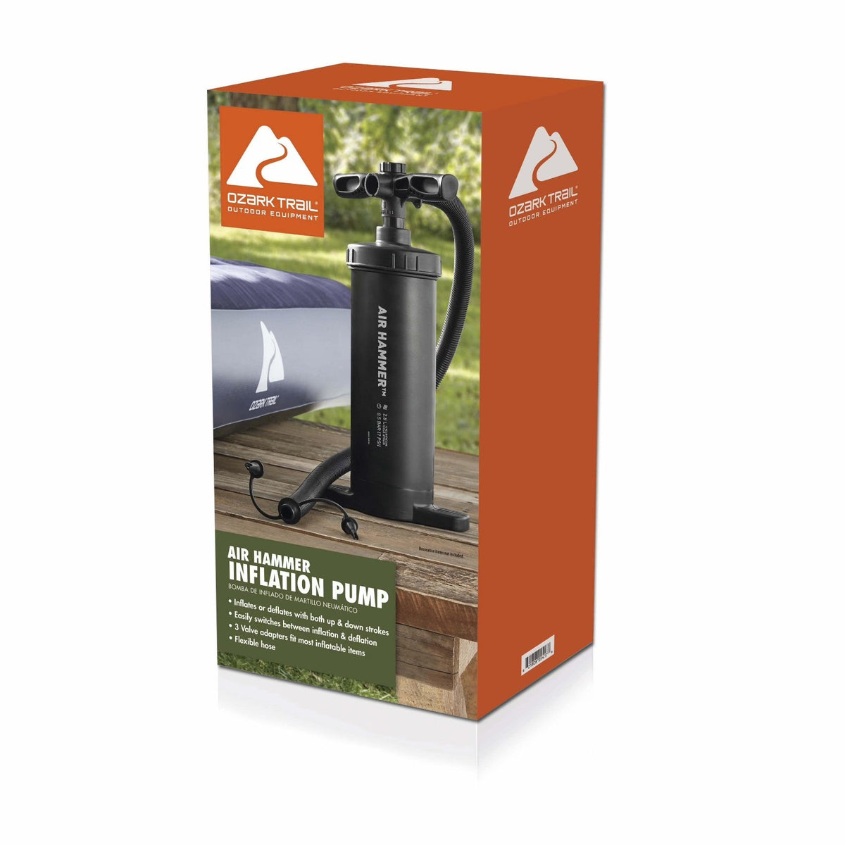 Manual Air Pump for Camping and Outdoor Gear, 14.5 Inches