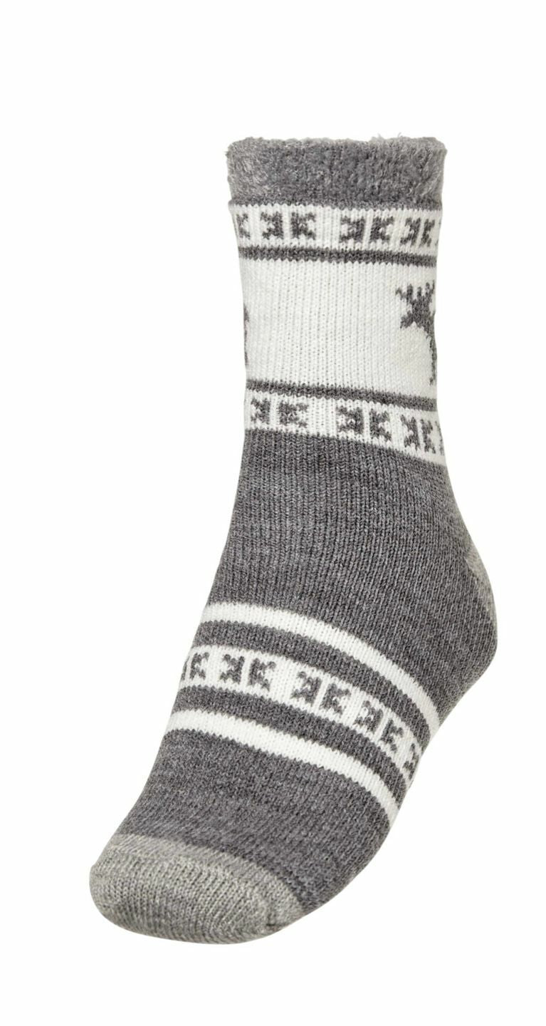 Men's Cozy Cabin Crew Socks One Size Comfortable Plush Lounge Socks
