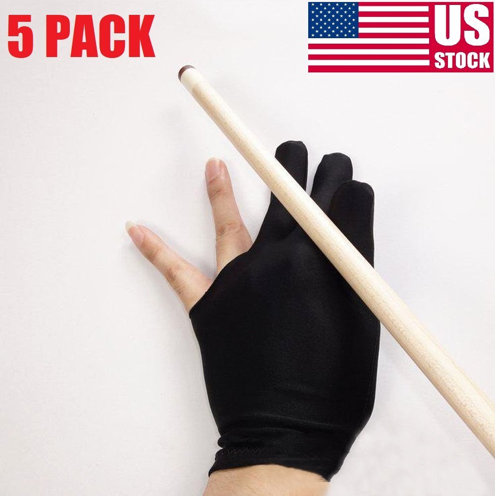 5Pcs Billiard Gloves – Three-Finger Left/Right Hand Gloves for Pool & Snooker