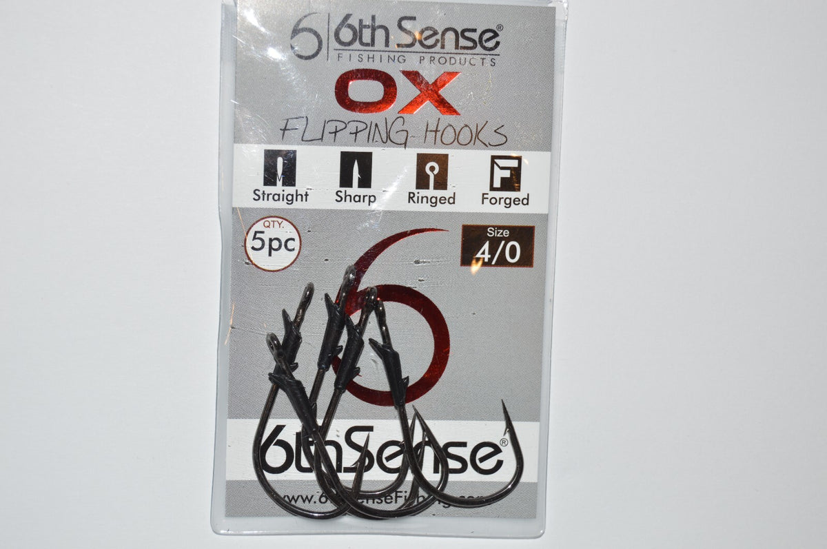 Fishing Hooks 4/0 Bass Flipping Hooks - 4 Pack for Freshwater & Saltwater