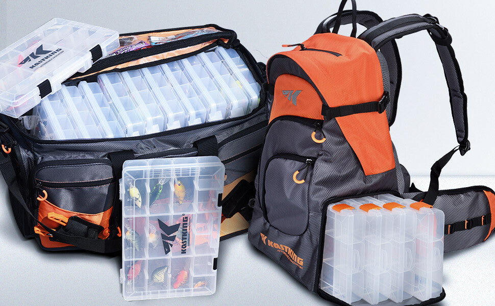 Plastic Tackle Box Set for Fishing Storage - Multiple Sizes & Pack Options