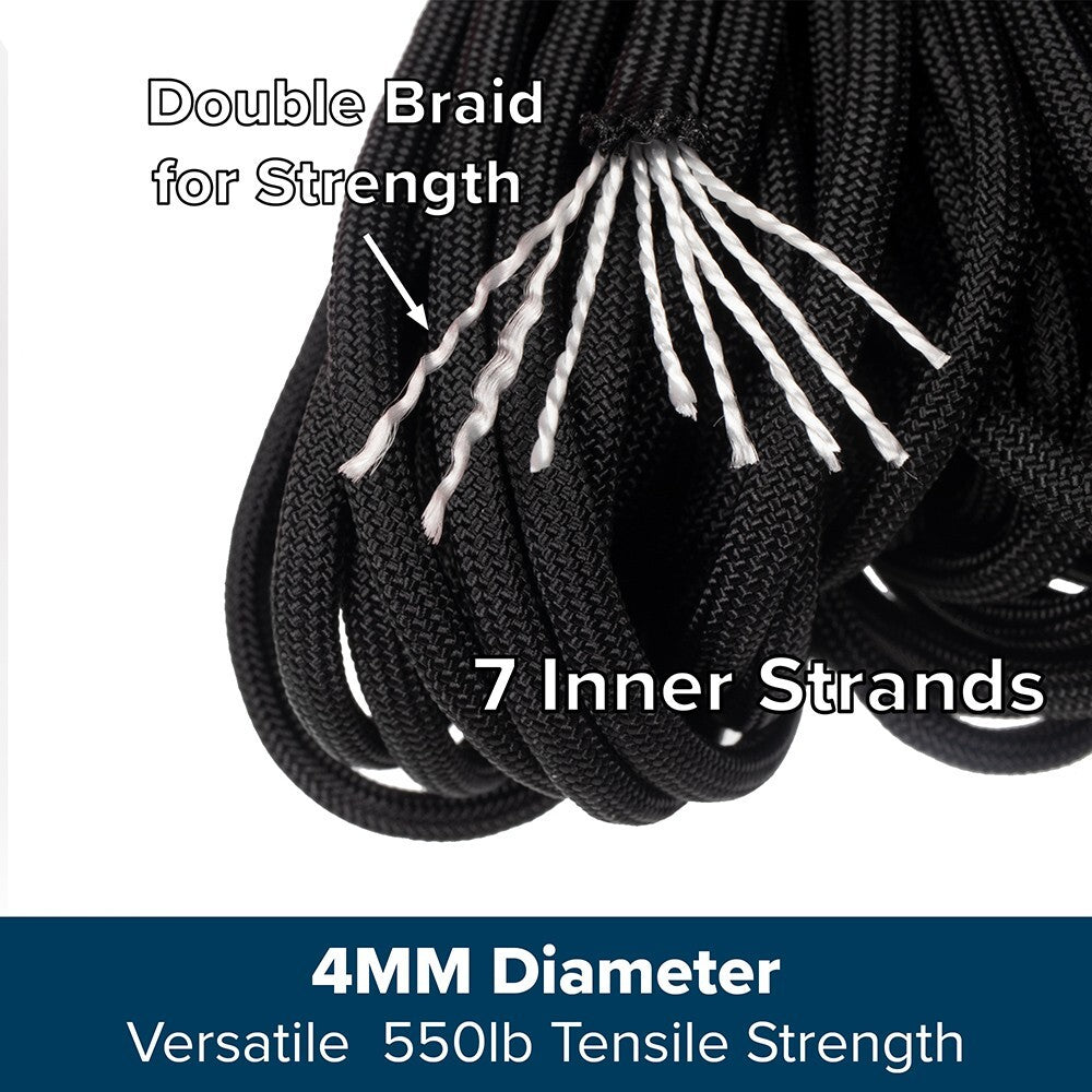 550 Paracord Utility Rope - 50FT to 1000FT Spools for Camping & Survival