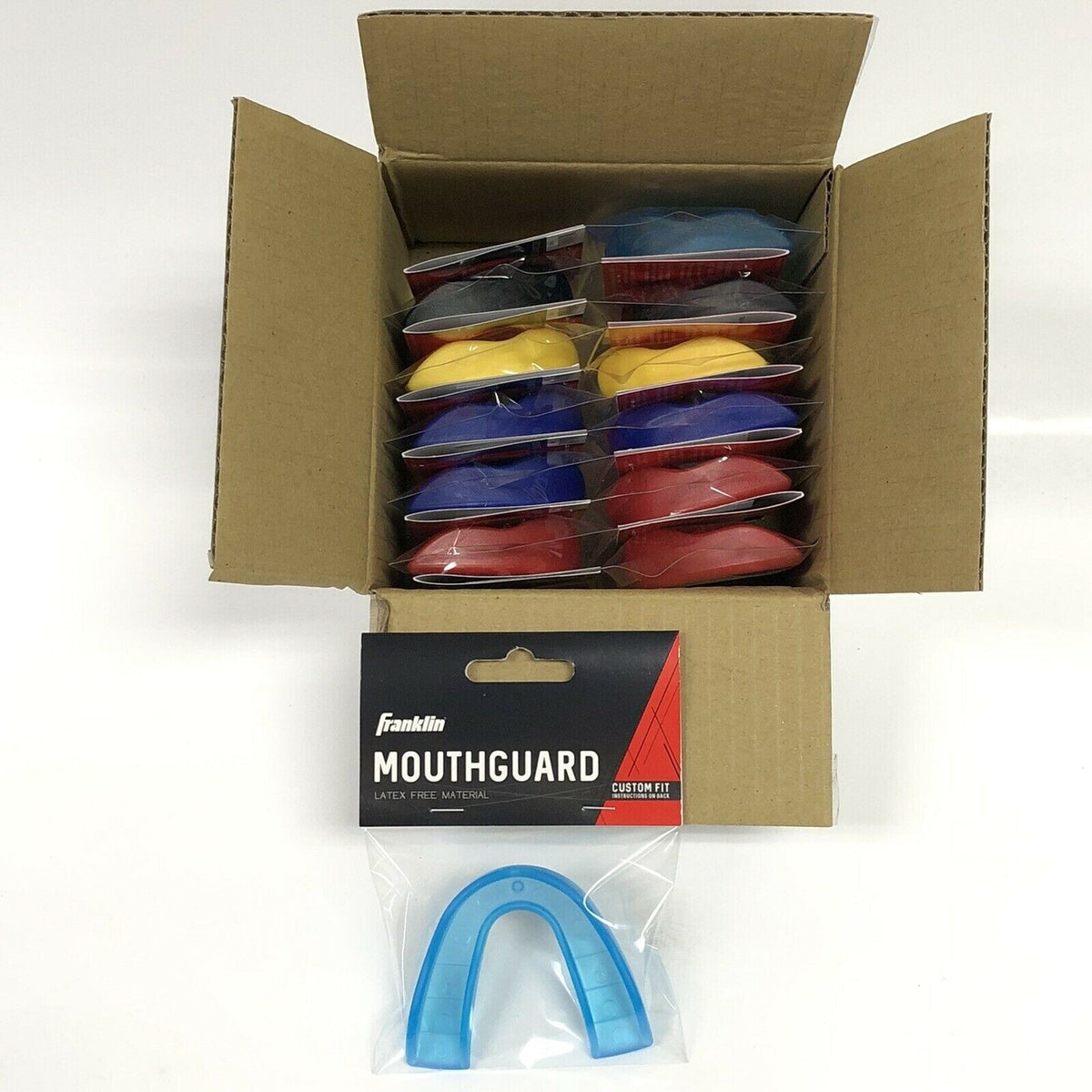 Adult Mouthguards Boil & Bite Unisex No Strap 12 Pack - Sports Protective Gear