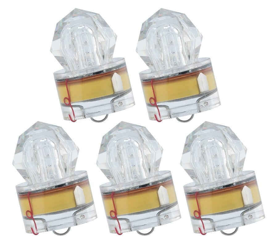 Multi-Color LED Underwater Fishing Lights 5Pcs Deep Drop Bait Lure