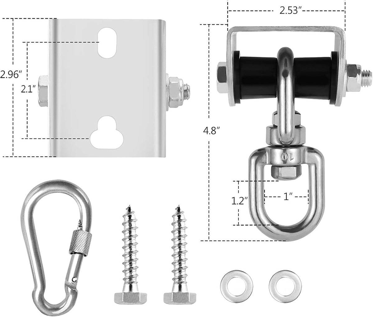 Heavy Bag Hanger Mount for Ceiling and Wood Beams - 360 Degree Swivel Support