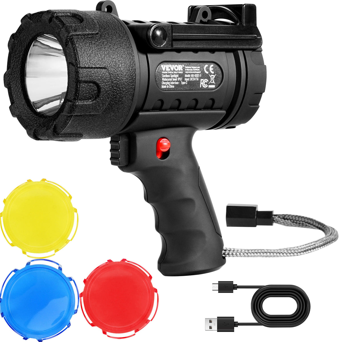 Rechargeable LED Spotlight Flashlight 200,000LM Waterproof Handheld Torch